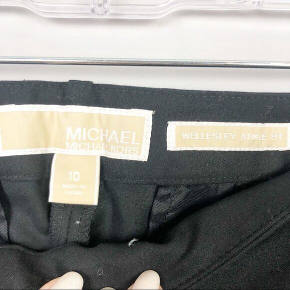 MICHAEL KORS | Black Wellesley Ankle Pants Size 10 - Picture 4 of 7